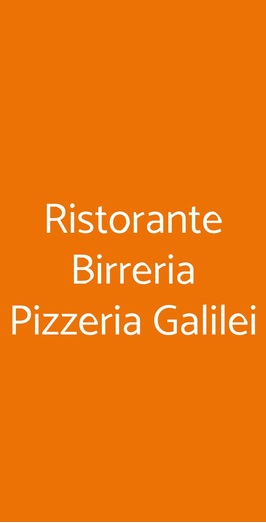 Ristorante Birreria Pizzeria Galilei, Roma