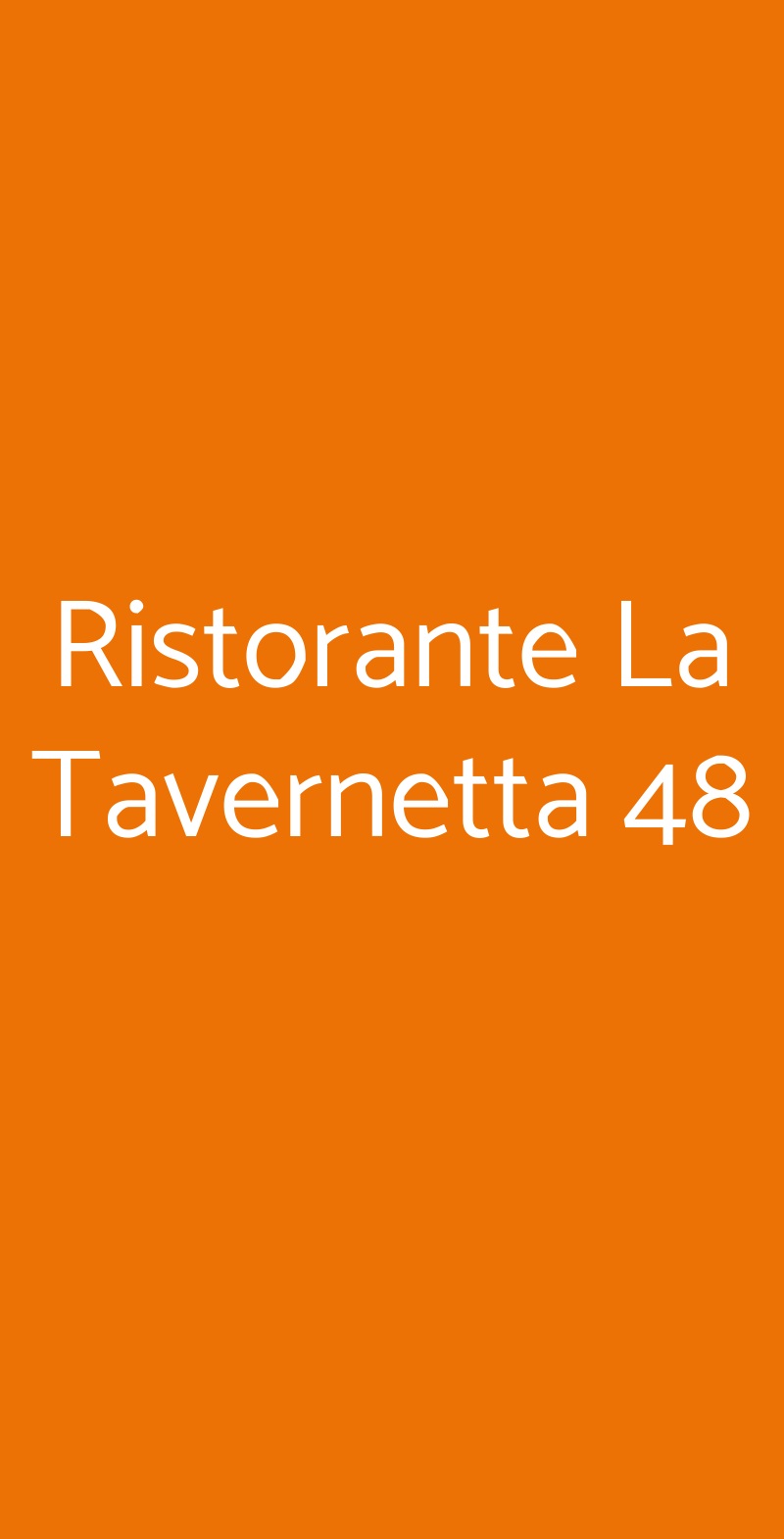 Ristorante La Tavernetta 48 Roma menù 1 pagina