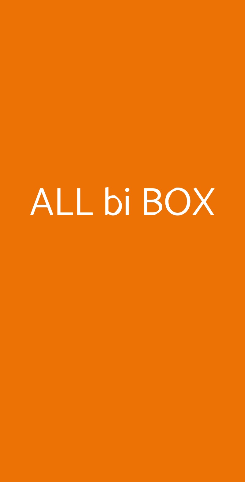 ALL bi BOX Roma menù 1 pagina