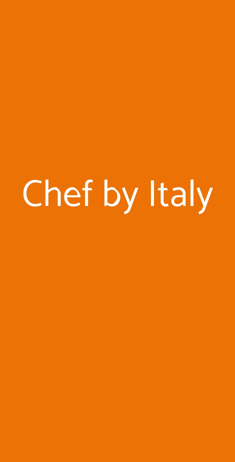 Chef by Italy Roma menù 1 pagina