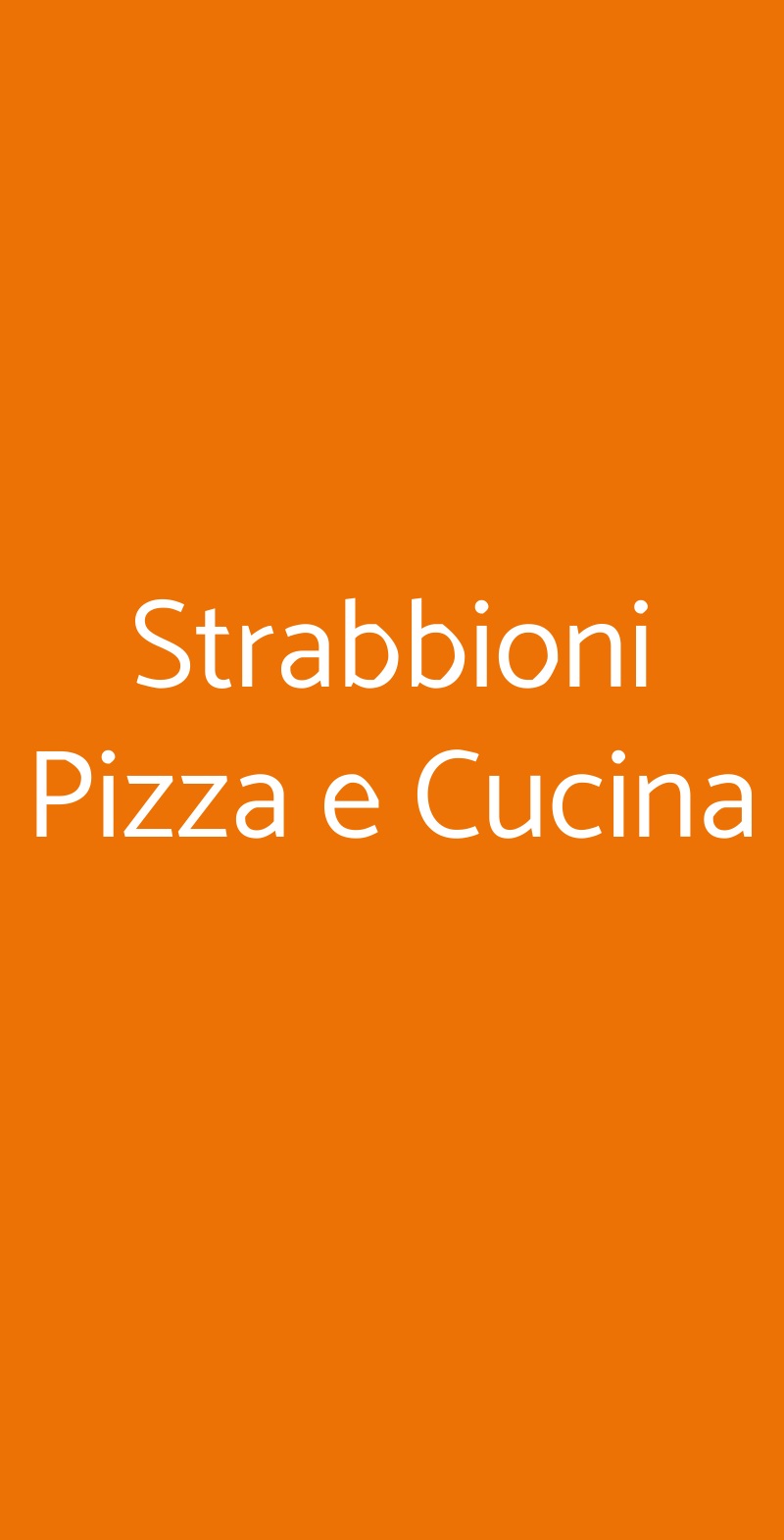 Strabbioni Pizza e Cucina Roma menù 1 pagina