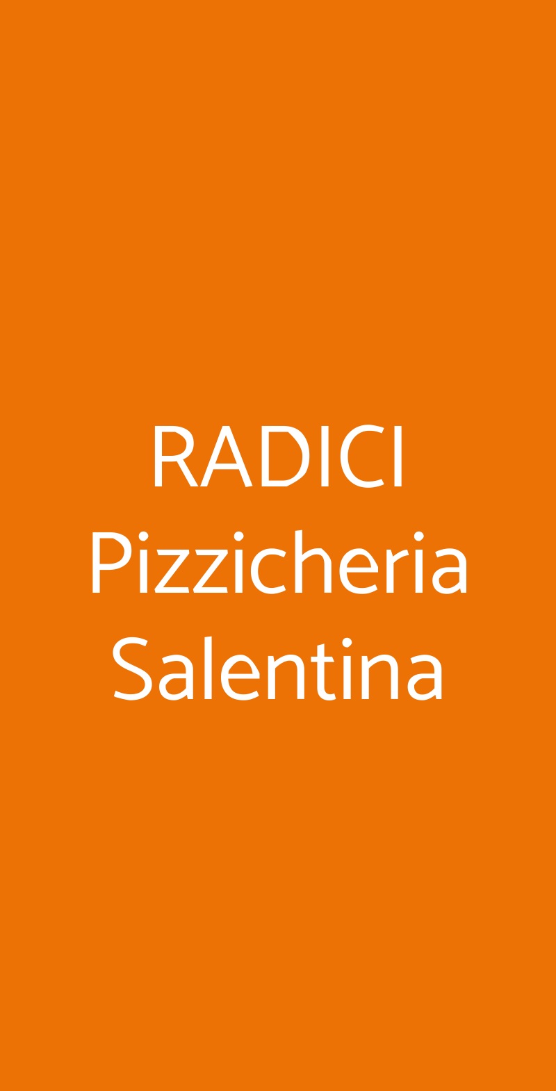 RADICI  Pizzicheria Salentina Roma menù 1 pagina