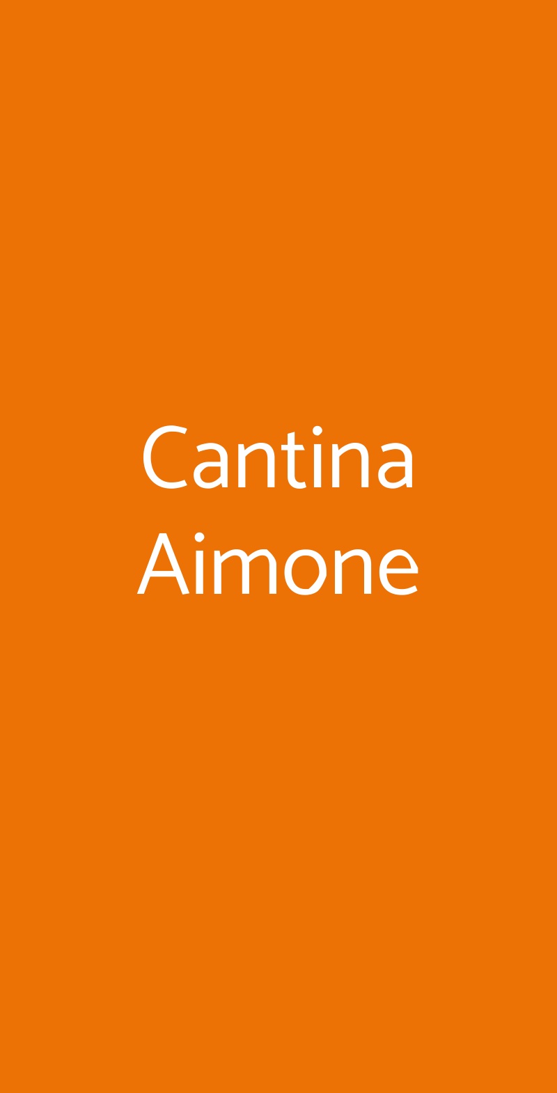 Cantina Aimone Frascati menù 1 pagina