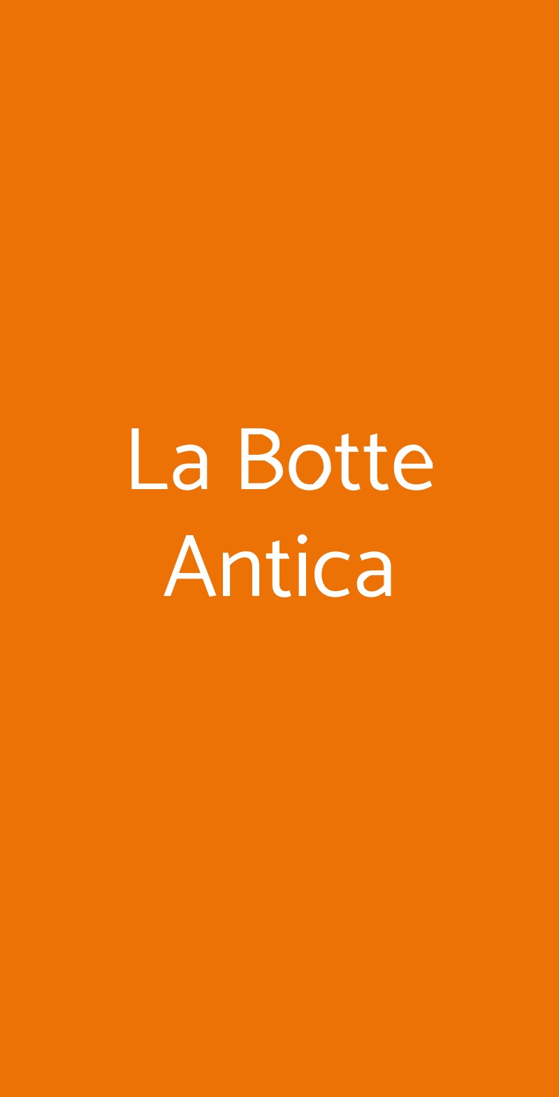 La Botte Antica Roma menù 1 pagina