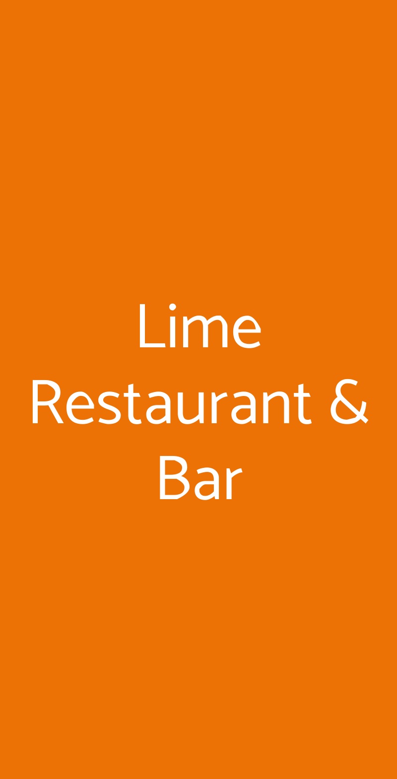 Lime Restaurant & Bar Roma menù 1 pagina
