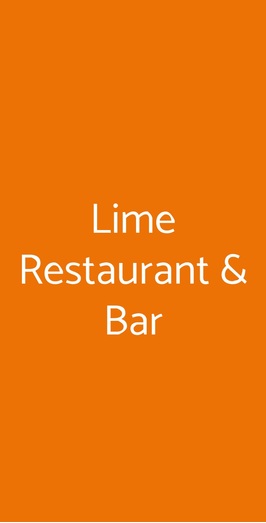 Lime Restaurant & Bar, Roma