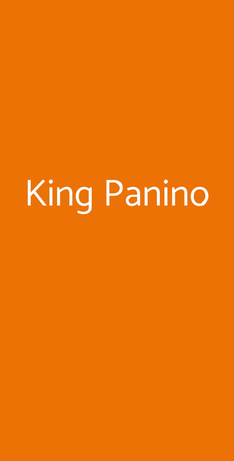 King Panino Roma menù 1 pagina