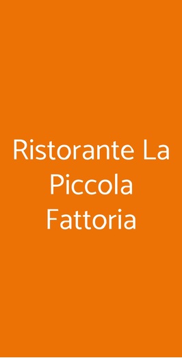 Ristorante La Piccola Fattoria, Guidonia Montecelio