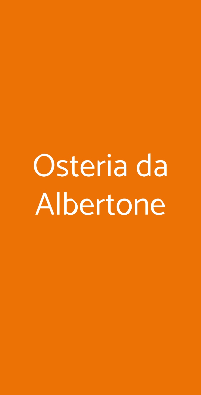 Osteria da Albertone Roma menù 1 pagina