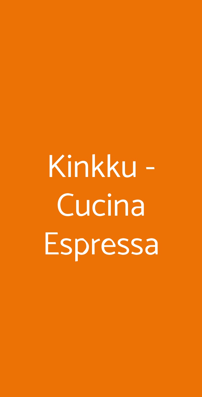 Kinkku - Cucina Espressa Roma menù 1 pagina