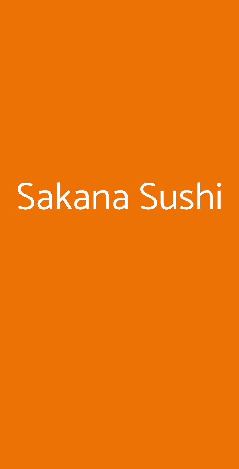 Sakana Sushi Roma menù 1 pagina