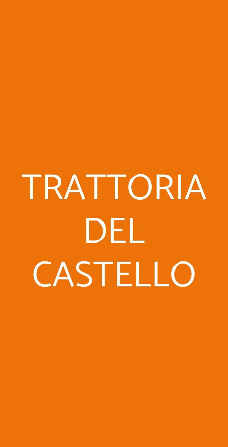 TRATTORIA DEL CASTELLO Bracciano menù 1 pagina