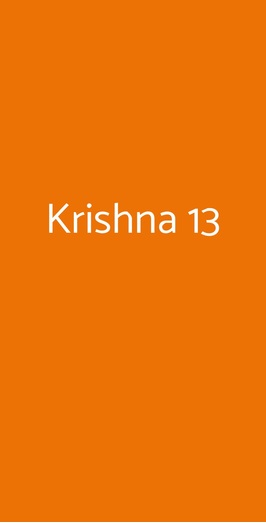 Krishna 13, Roma