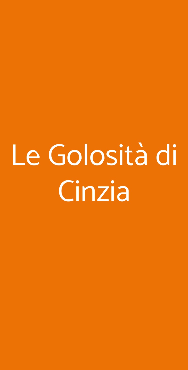 Le Golosità di Cinzia Roma menù 1 pagina