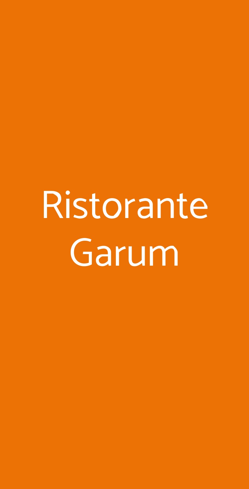 Ristorante Garum Frascati menù 1 pagina
