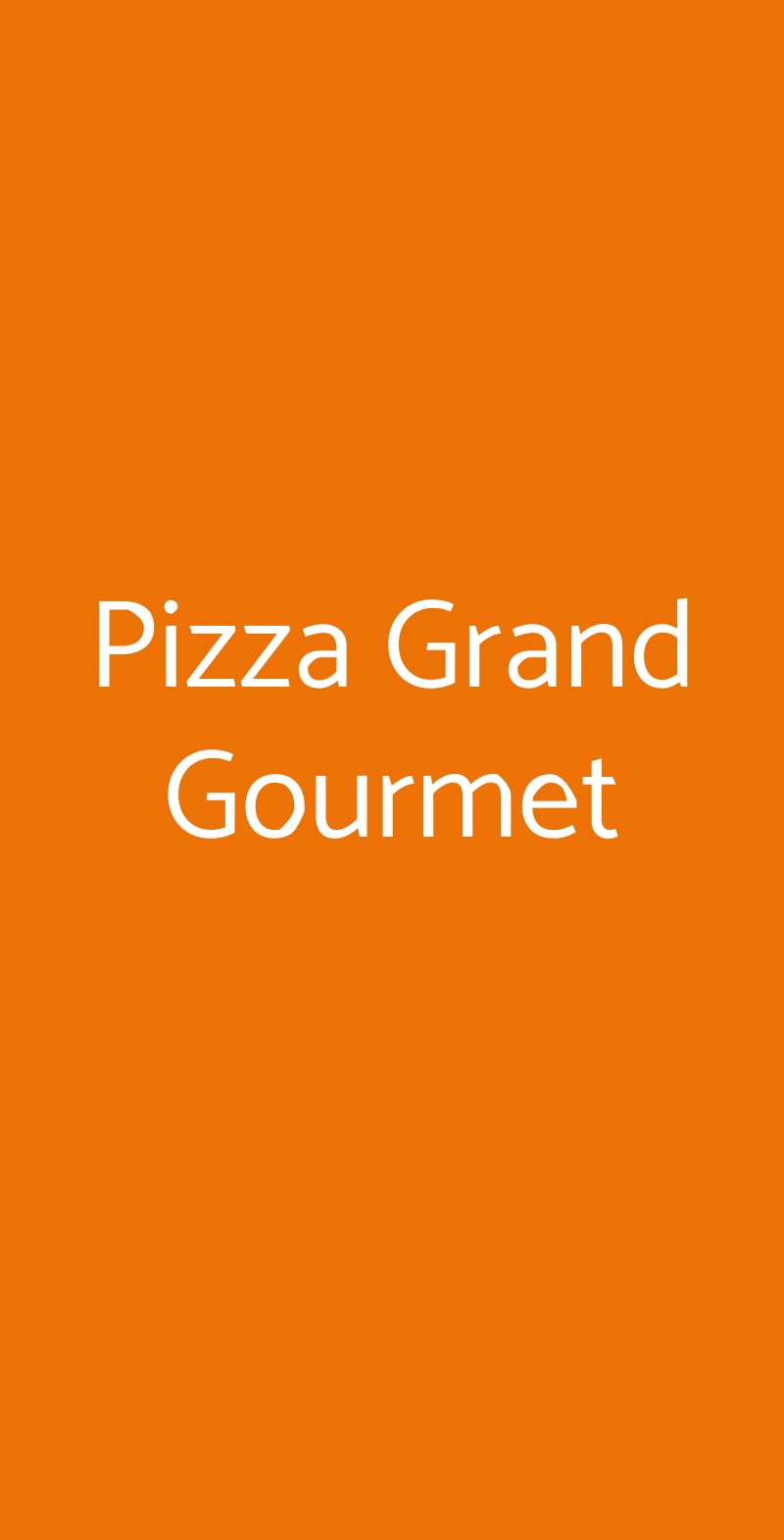 Pizza Grand Gourmet Roma menù 1 pagina