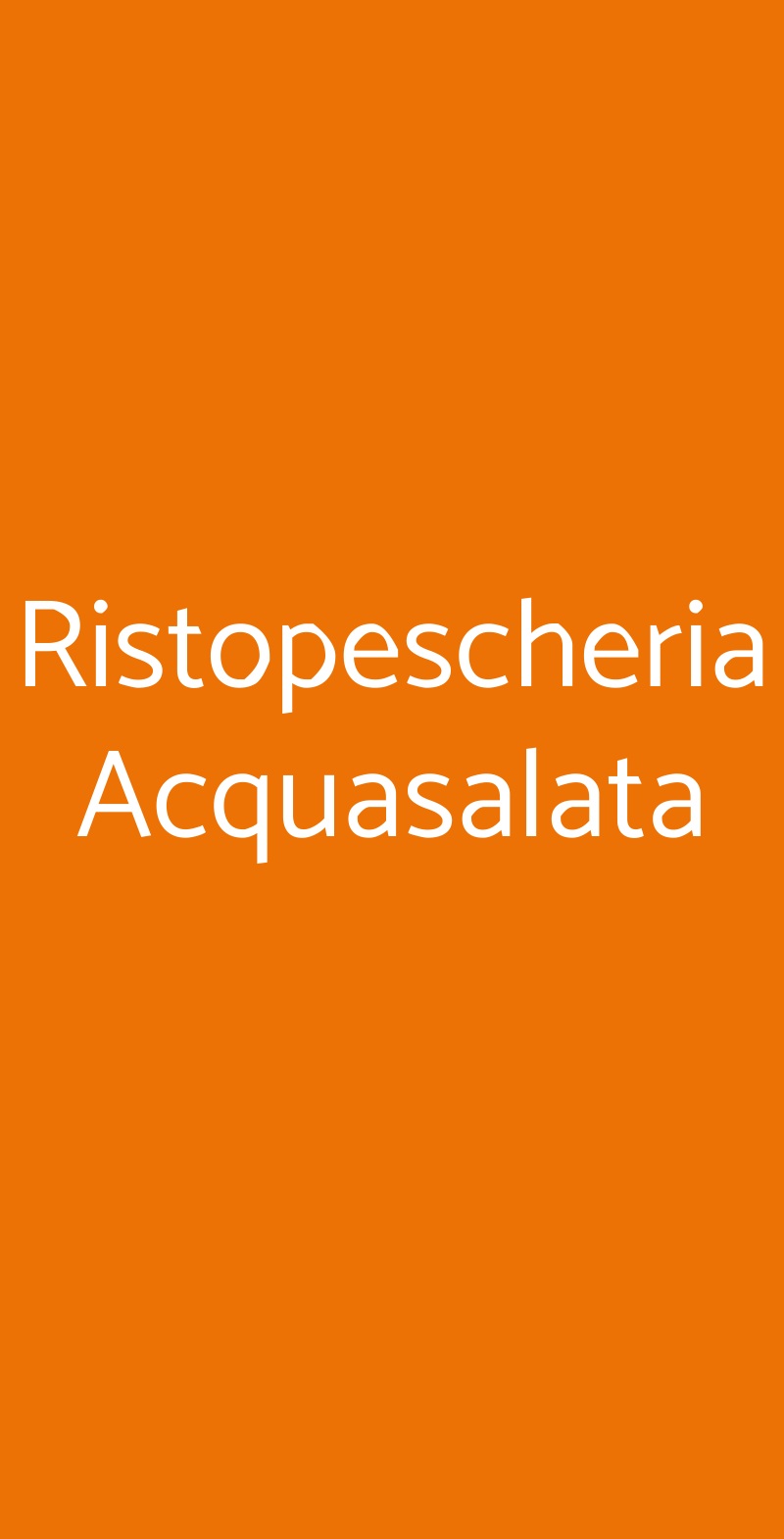 Ristopescheria Acquasalata Roma menù 1 pagina