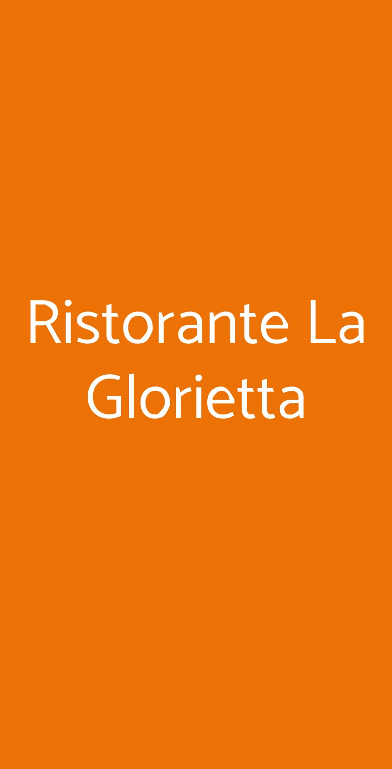 Ristorante La Glorietta Roma menù 1 pagina
