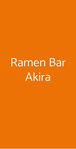 Ramen Bar Akira, Roma