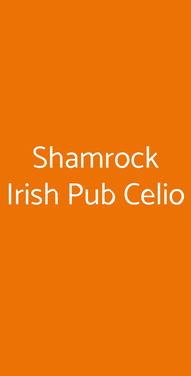 Shamrock Irish Pub Celio Roma menù 1 pagina