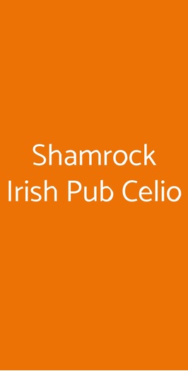 Shamrock Irish Pub Celio, Roma