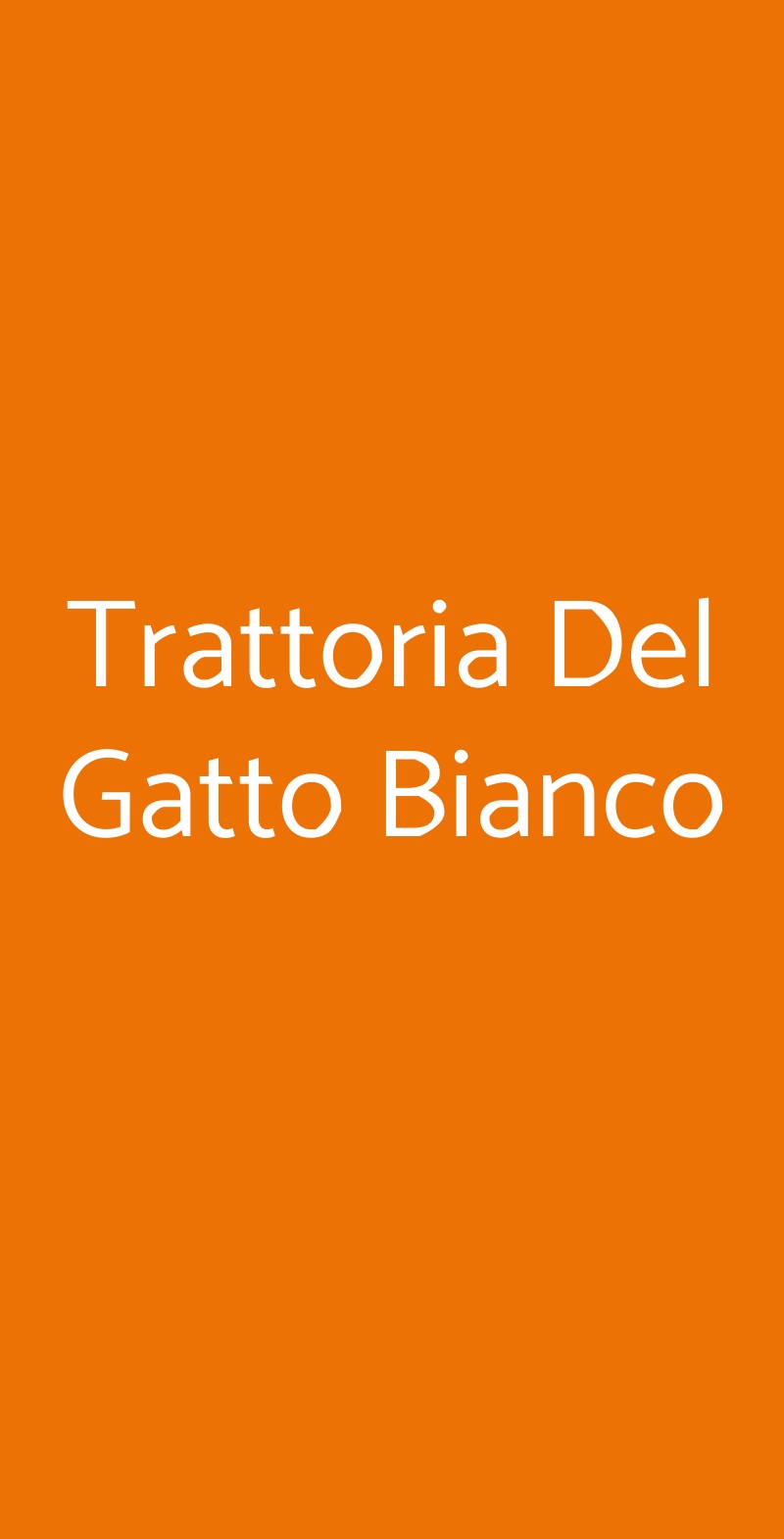 Trattoria Del Gatto Bianco Roma menù 1 pagina