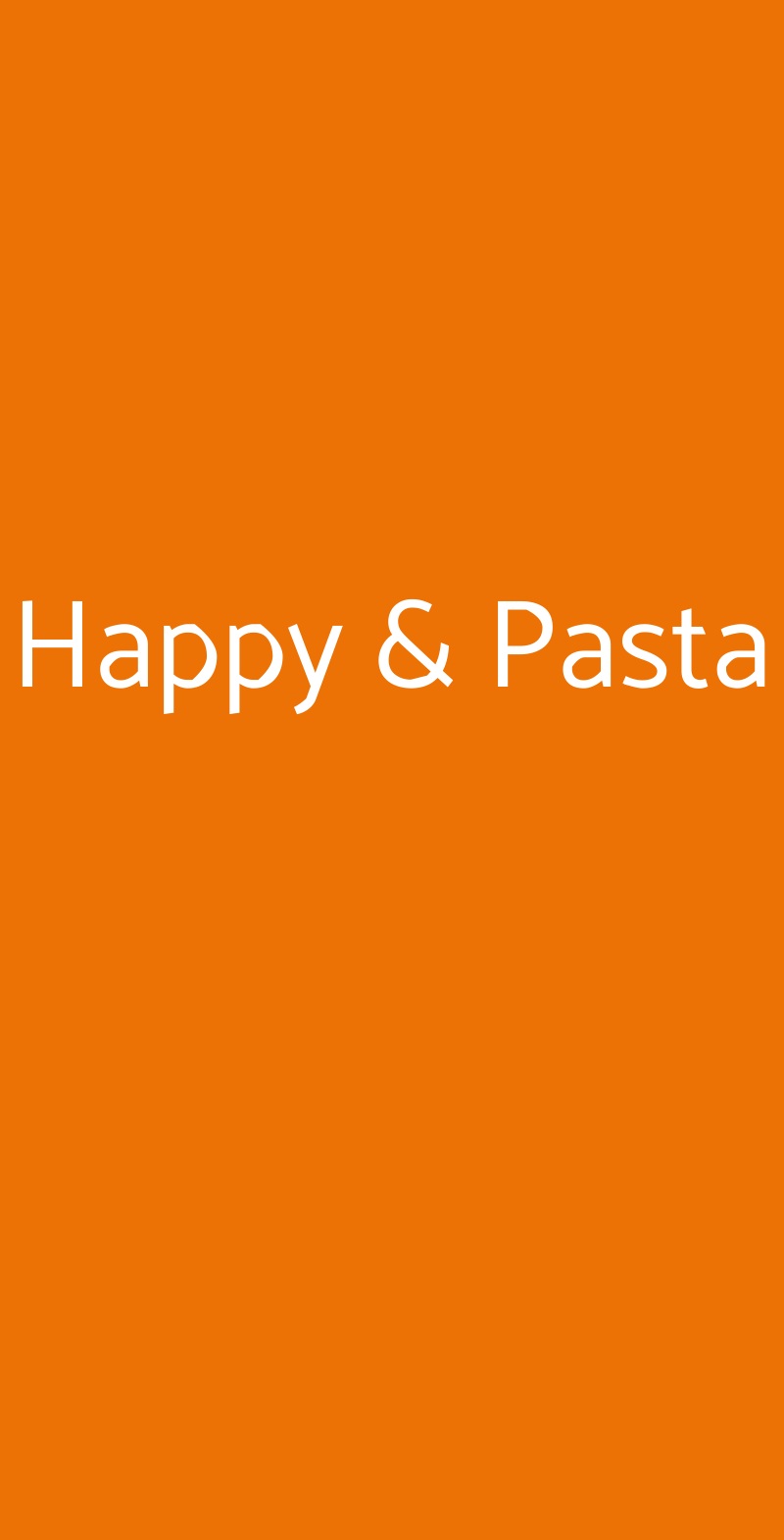 Happy & Pasta Roma menù 1 pagina