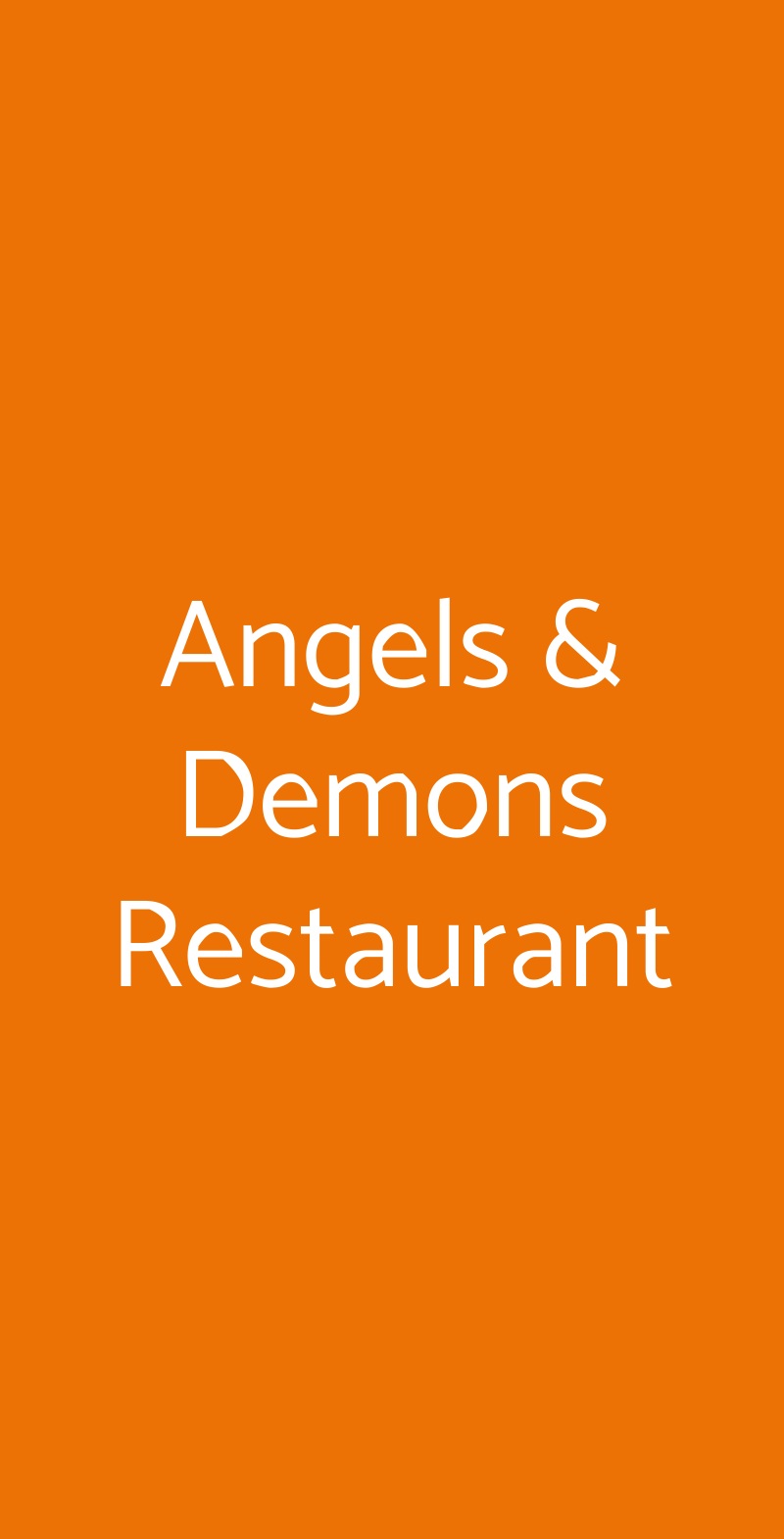 Angels & Demons Restaurant Livigno menù 1 pagina