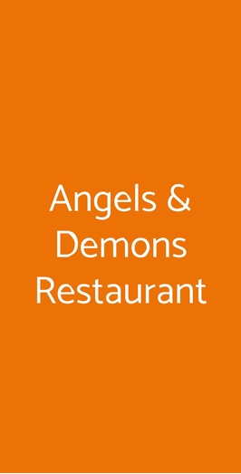 Angels & Demons Restaurant, Livigno