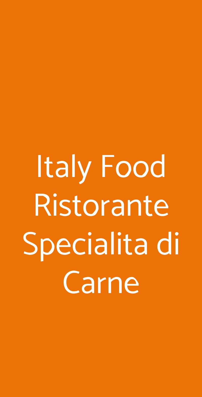 Italy Food Ristorante Specialita di Carne Roma menù 1 pagina