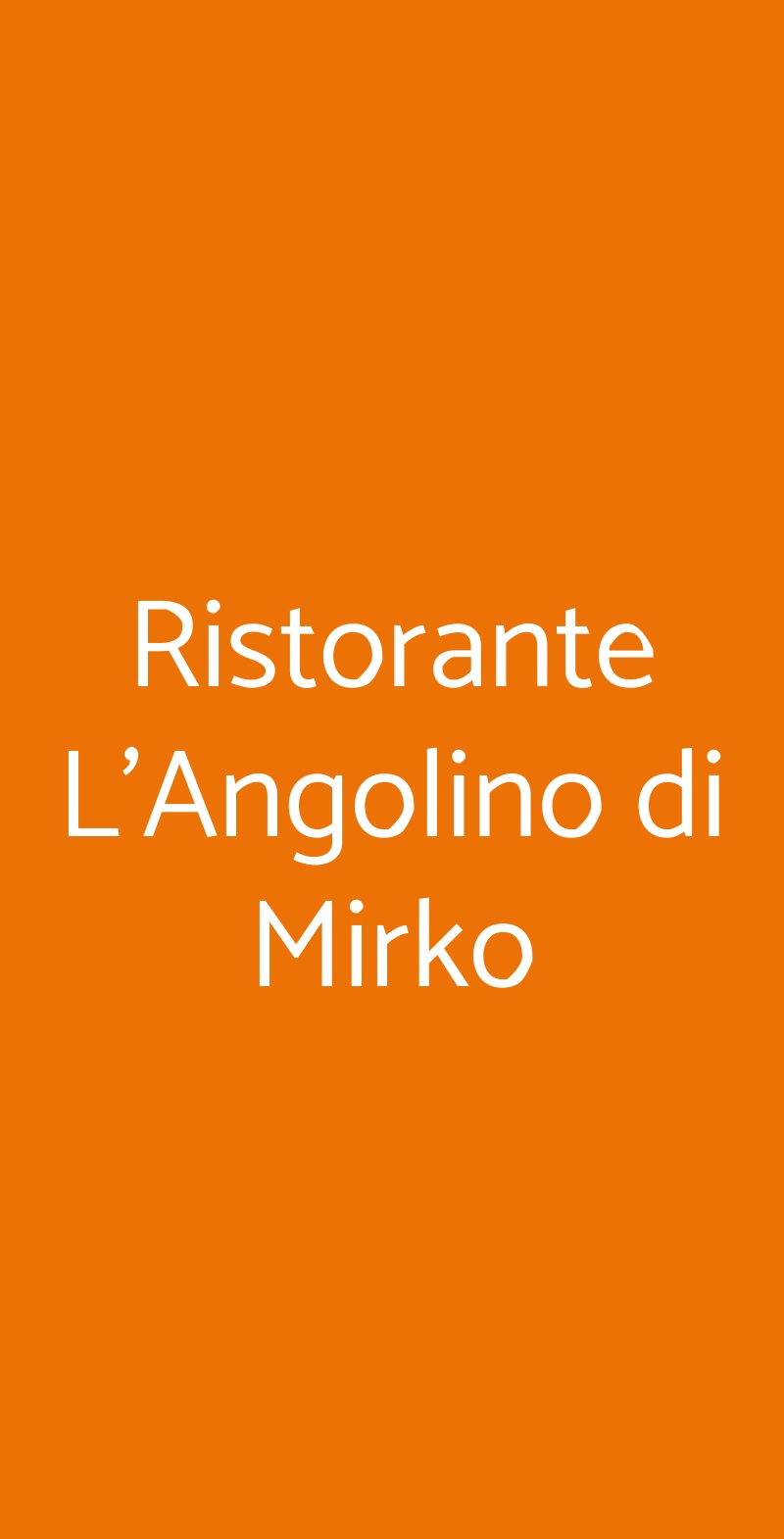 Ristorante L'Angolino di Mirko Tivoli menù 1 pagina