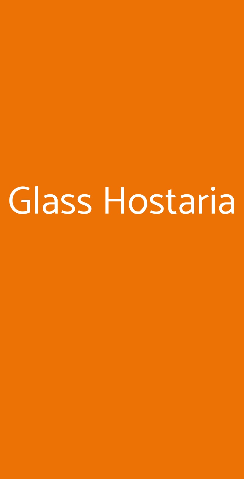 Glass Hostaria Roma menù 1 pagina