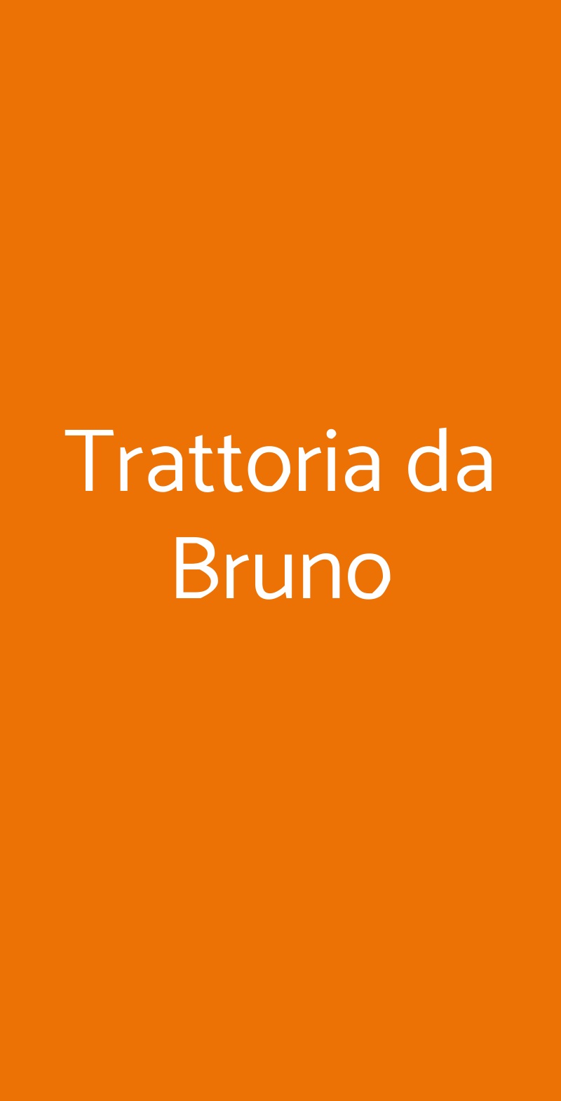 Trattoria da Bruno Roma menù 1 pagina