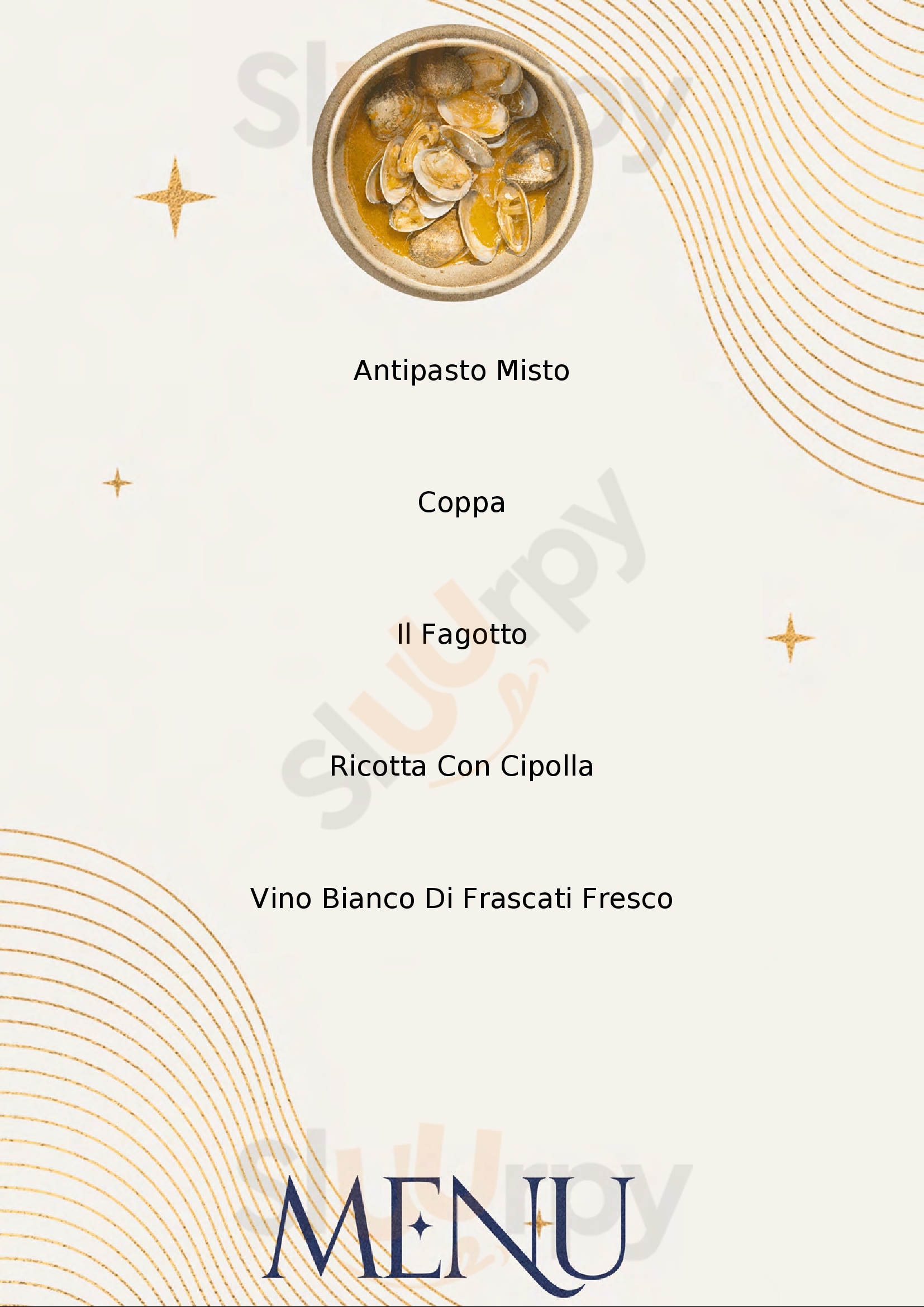 Osteria dell'Olmo Frascati menù 1 pagina