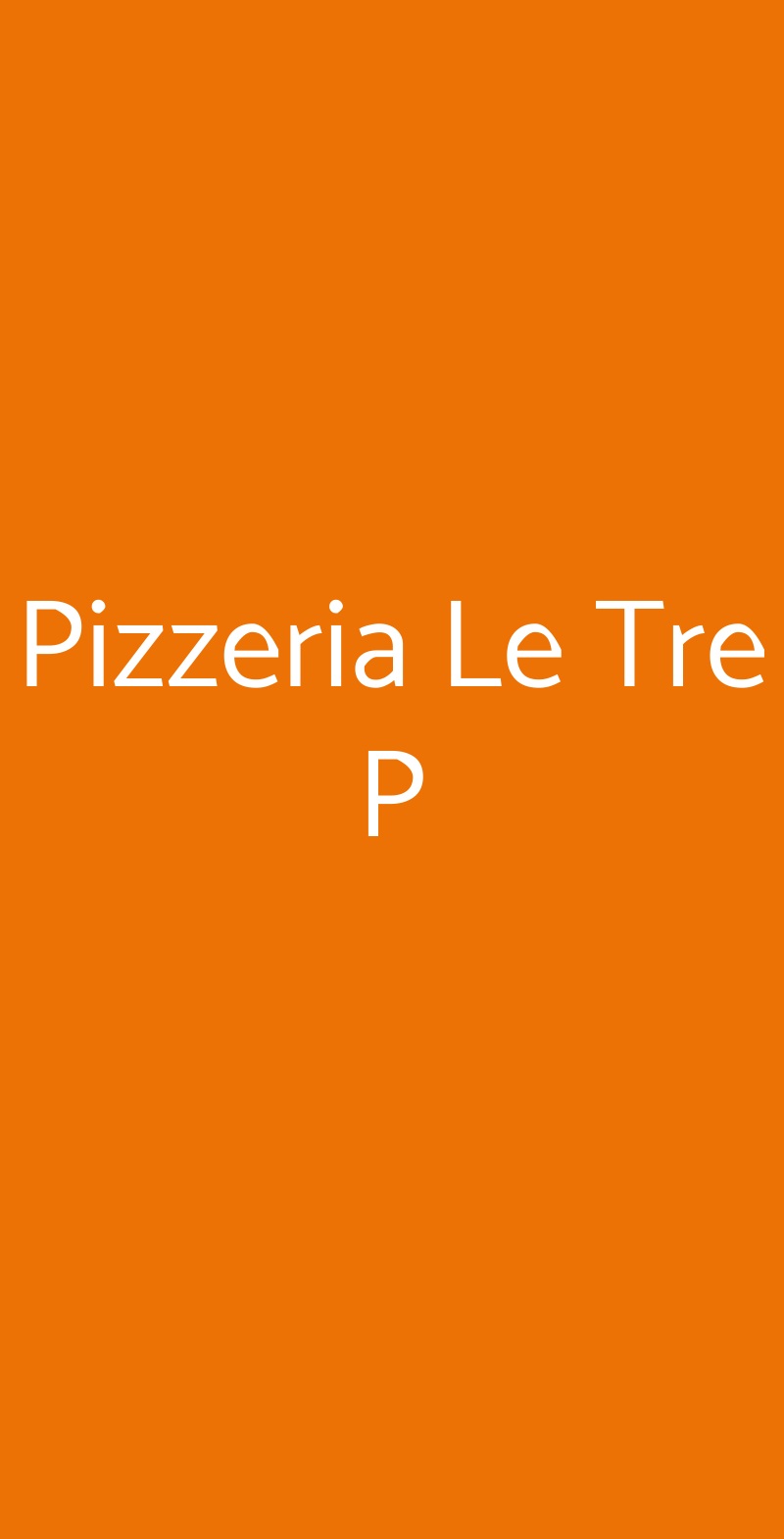 Pizzeria Le Tre P Roma menù 1 pagina