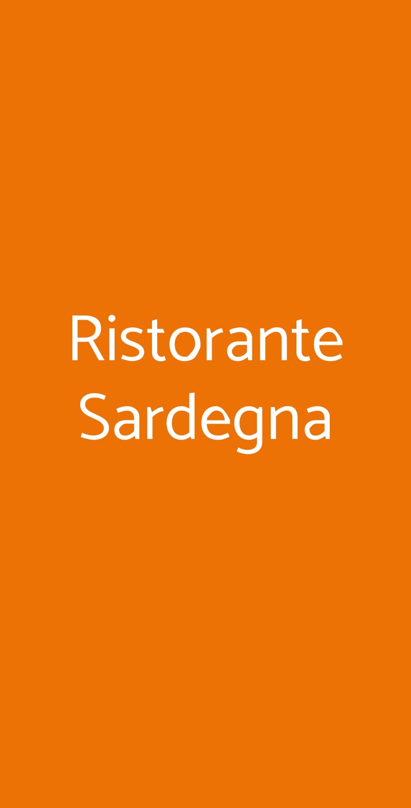 Ristorante Sardegna Roma menù 1 pagina