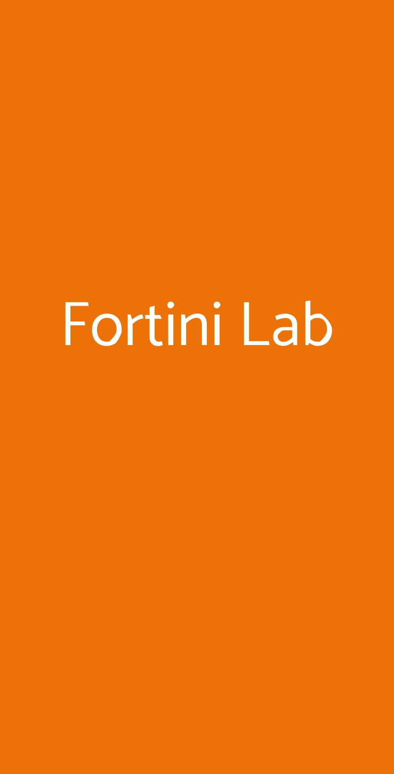 Fortini Lab Albano Laziale menù 1 pagina