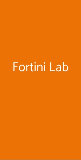 Fortini Lab, Albano Laziale