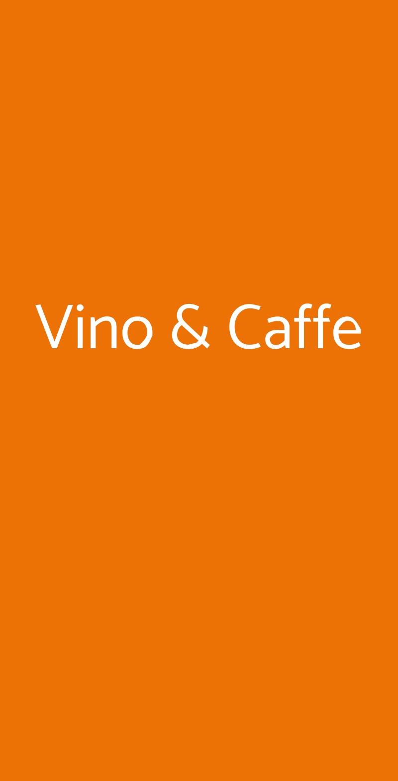 Vino & Caffe, Velletri