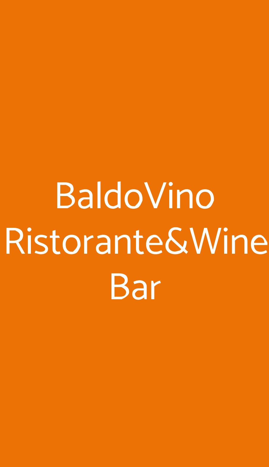BaldoVino Ristorante&Wine Bar Roma menù 1 pagina