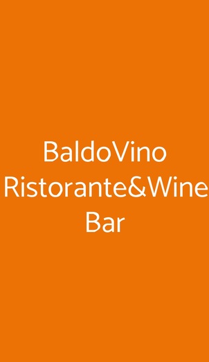 Baldovino Ristorante&wine Bar, Roma