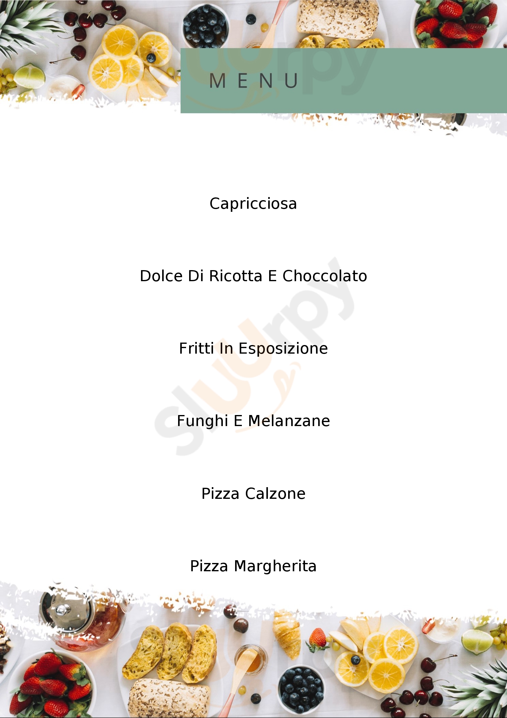 Pizzamania Lido di Ostia menù 1 pagina