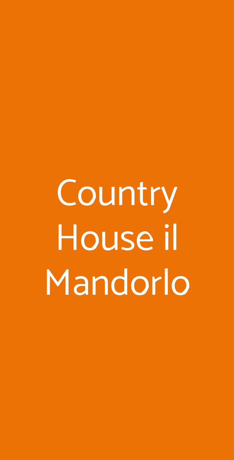 Country House il Mandorlo Cerveteri menù 1 pagina
