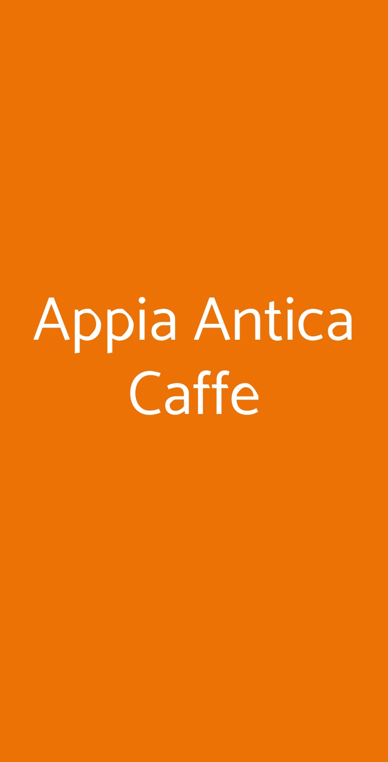 Appia Antica Caffe Roma menù 1 pagina