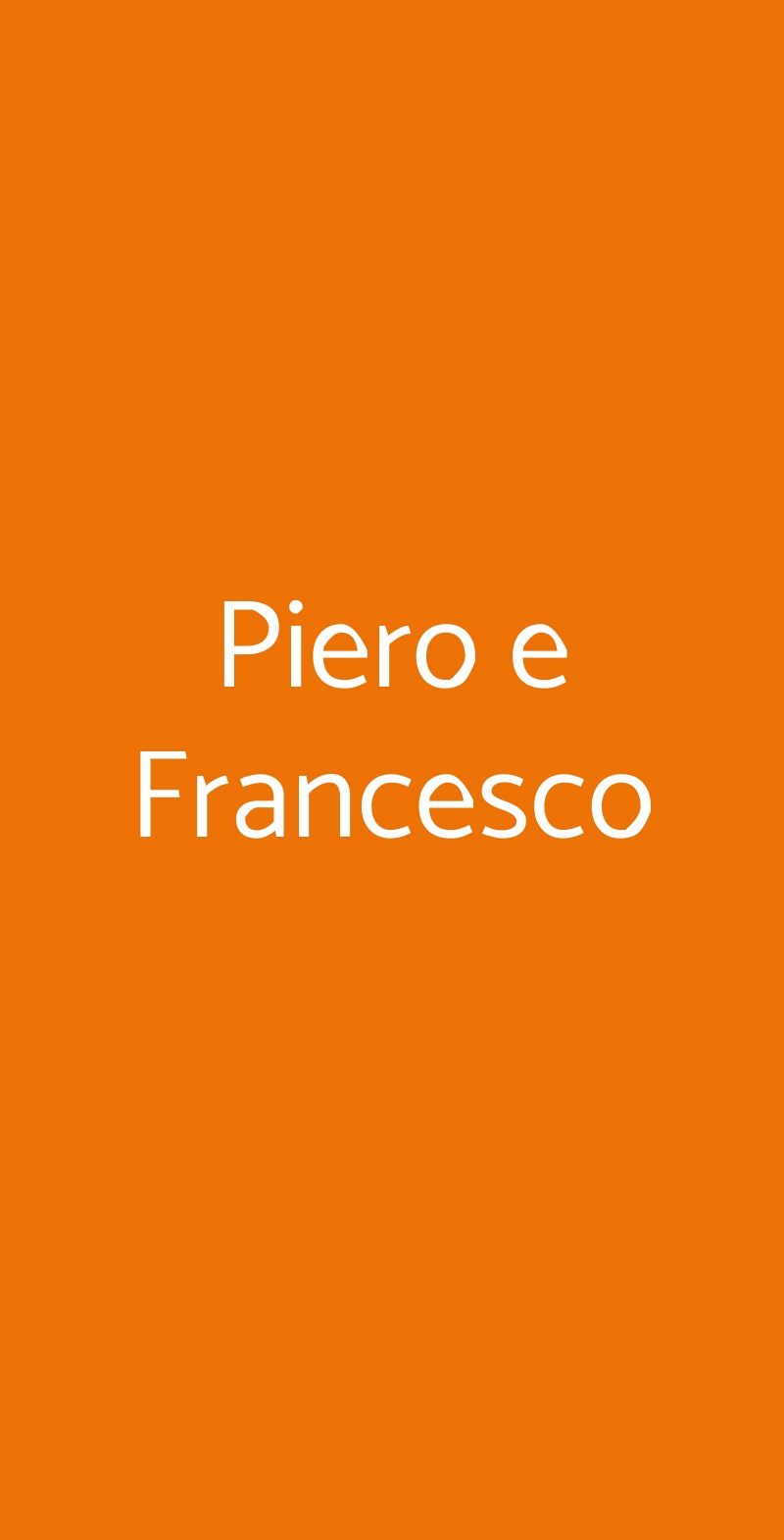 Piero e Francesco Roma menù 1 pagina