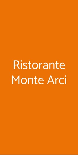 Ristorante Monte Arci, Roma