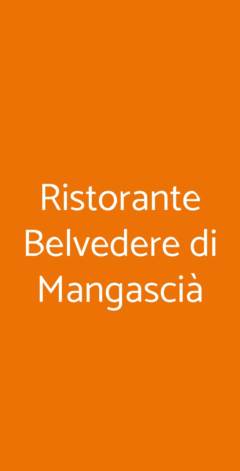 Ristorante Belvedere di Mangascià Anguillara Sabazia menù 1 pagina