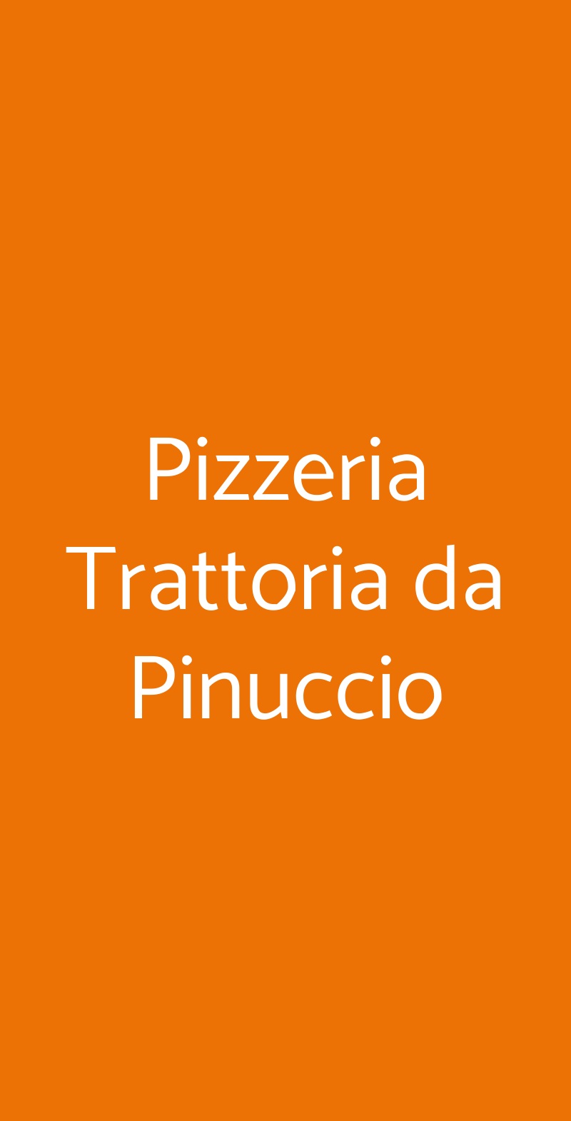 Pizzeria Trattoria da Pinuccio Roma menù 1 pagina