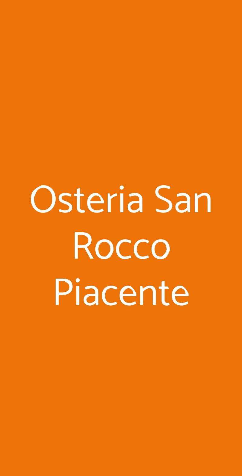 Osteria San Rocco Piacente Frascati menù 1 pagina