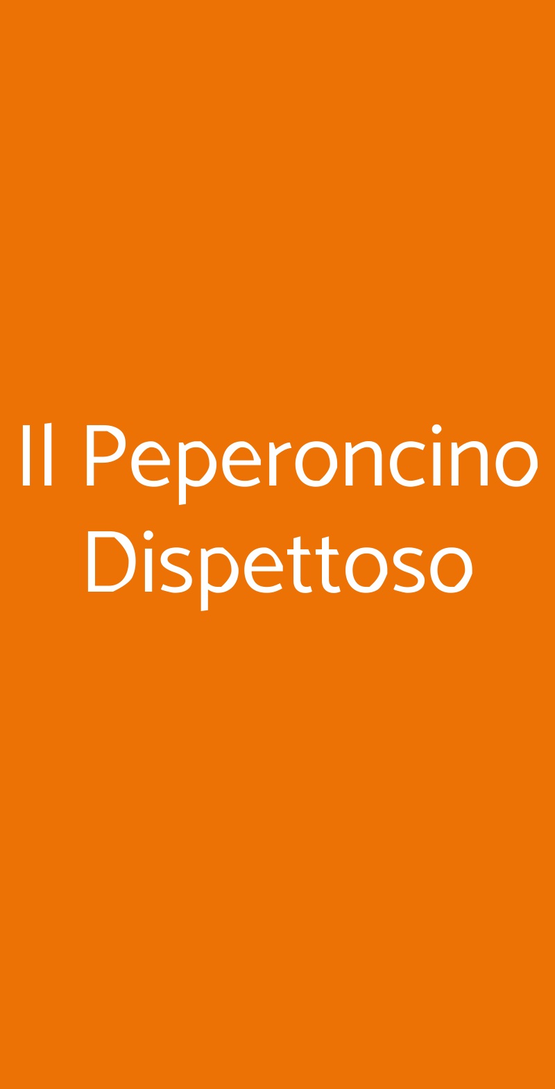 Il Peperoncino Dispettoso Roma menù 1 pagina